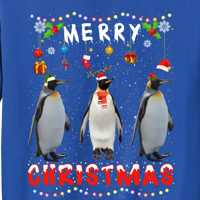 Merry Christmas Penguin Xmas Funny Animals Pajama Funny Gift Tall Sweatshirt