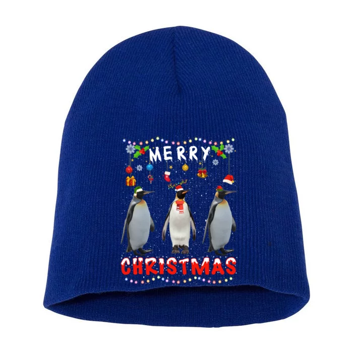 Merry Christmas Penguin Xmas Funny Animals Pajama Funny Gift Short Acrylic Beanie