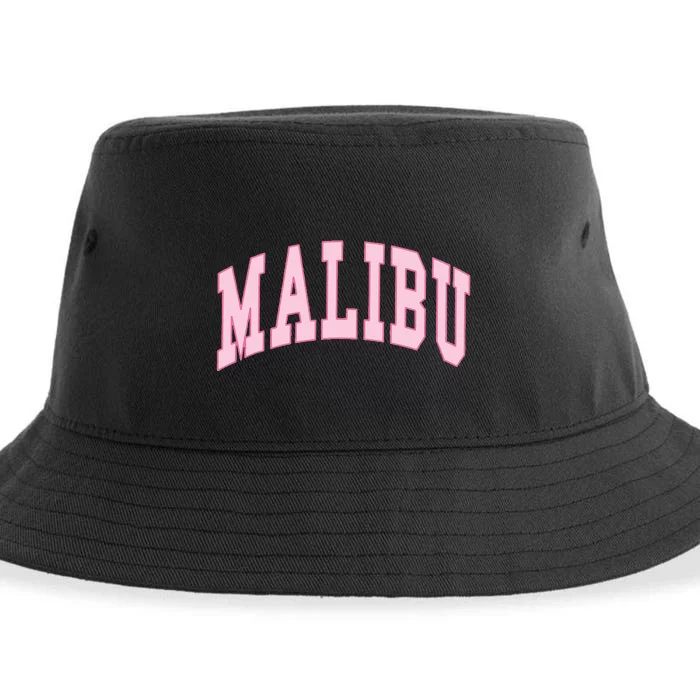 Malibu California Preppy Varsity Classic Sustainable Bucket Hat