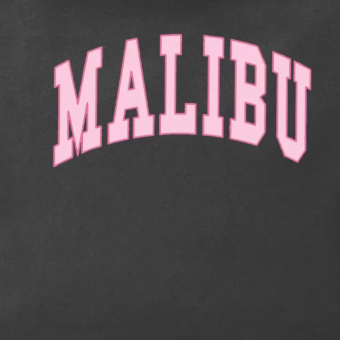 Malibu California Preppy Varsity Classic Zip Tote Bag