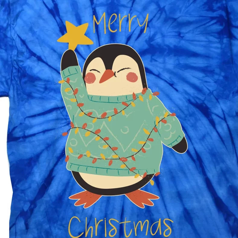 Merry Christmas Penguin Cool Gift Tie-Dye T-Shirt