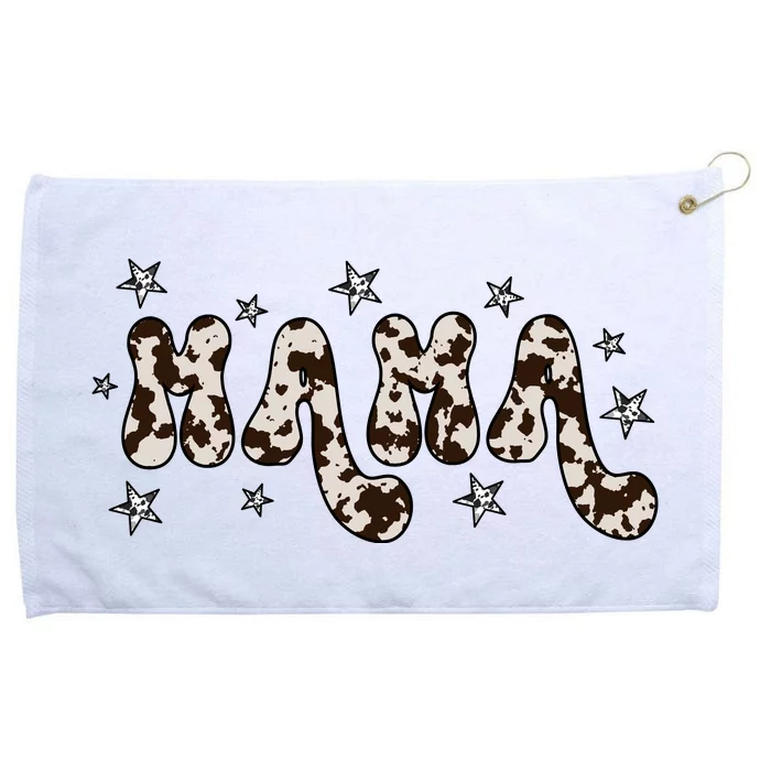 Mama Cow Print Mom Mother's Day Grommeted Golf Towel