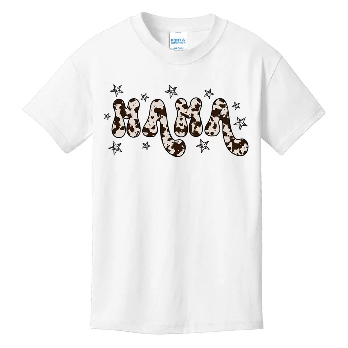 Mama Cow Print Mom Mother's Day Kids T-Shirt