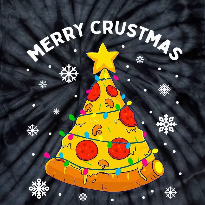 Merry Crustmas Pizza Christmas Tree Xmas Gifts Tie-Dye T-Shirt