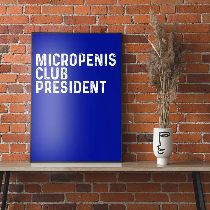 Micropenis Club President Funny Meme Sarcastic Stupid Cringe Poster