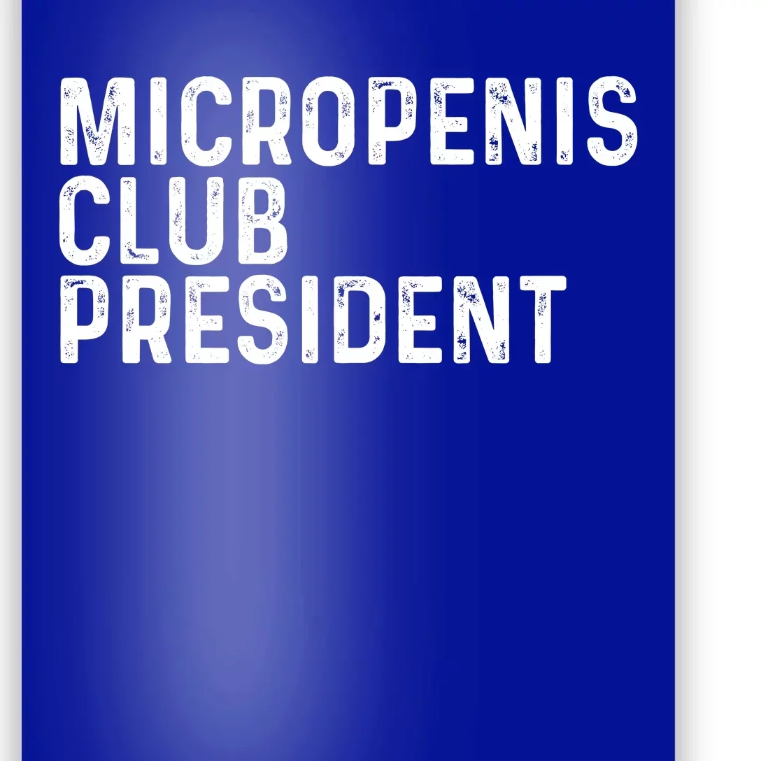 Micropenis Club President Funny Meme Sarcastic Stupid Cringe Poster