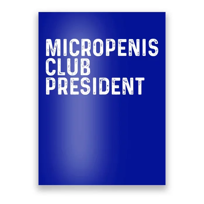 Micropenis Club President Funny Meme Sarcastic Stupid Cringe Poster