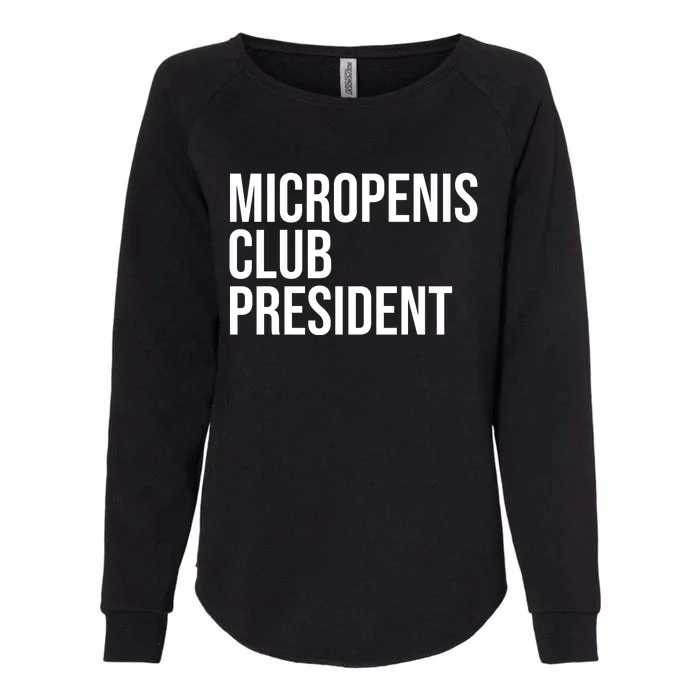 Micropenis Club President Funny Meme Sarcastic Stupid Cringe Womens California Wash Sweatshirt