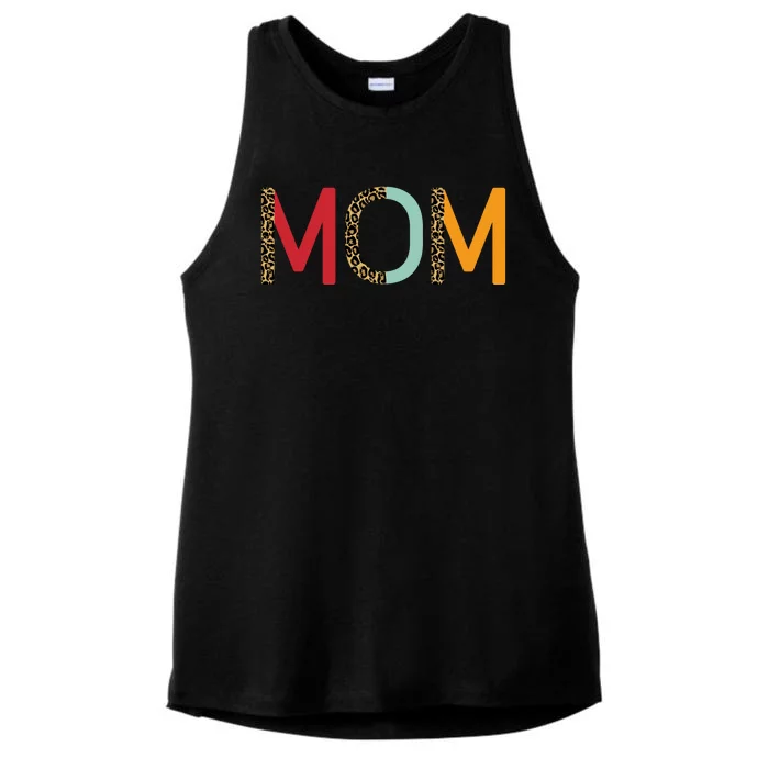 Mom Cheetah Print Cute Gift Ladies Tri-Blend Wicking Tank