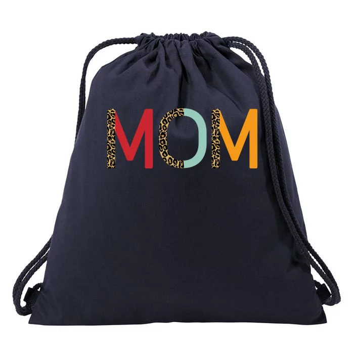 Mom Cheetah Print Cute Gift Drawstring Bag