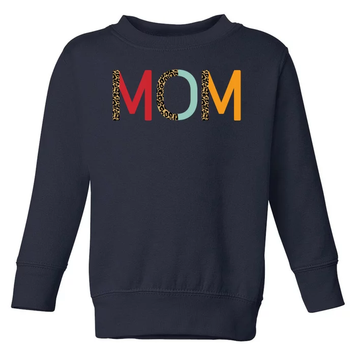 Mom Cheetah Print Cute Gift Toddler Sweatshirt