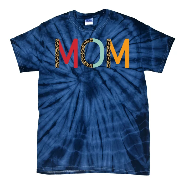 Mom Cheetah Print Cute Gift Tie-Dye T-Shirt