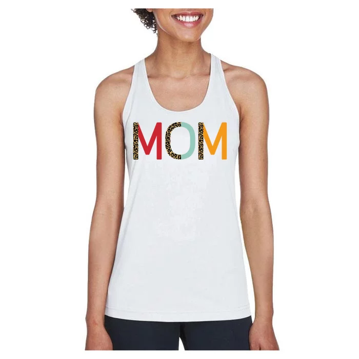 Mom Cheetah Print Cute Gift Women's Racerback Tank