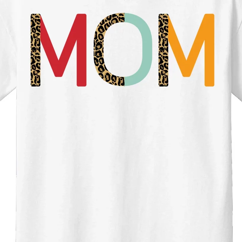 Mom Cheetah Print Cute Gift Kids T-Shirt