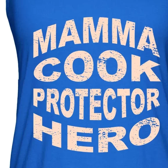 Mamma Cook Protector Hero Mom Profession Superhero Chef Gift Ladies Essential Flowy Tank