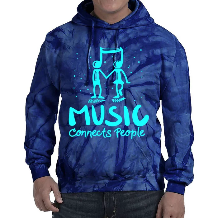 Music Connects People Tie Dye Hoodie