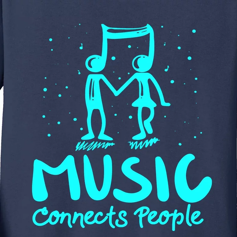 Music Connects People Kids Long Sleeve Shirt