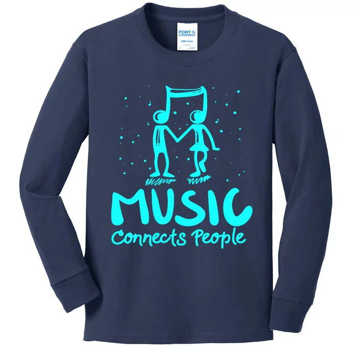 Music Connects People Kids Long Sleeve Shirt