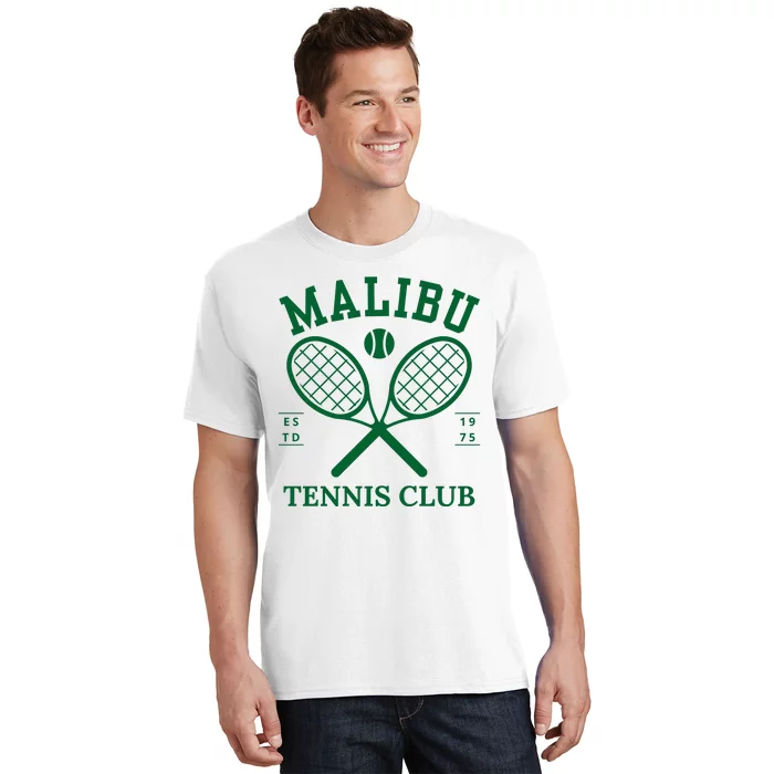 Malibu California Preppy Tennis Club Green T-Shirt