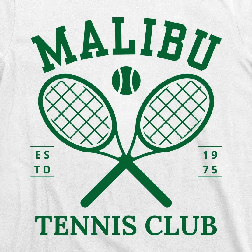 Malibu California Preppy Tennis Club Green T-Shirt