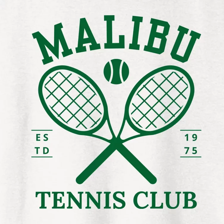 Malibu California Preppy Tennis Club Green Women's Crop Top Tee