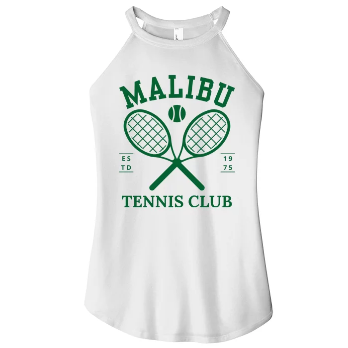 Malibu California Preppy Tennis Club Green Women’s Perfect Tri Rocker Tank