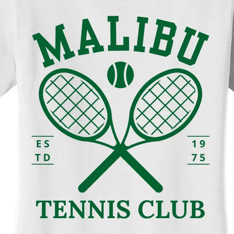 Malibu California Preppy Tennis Club Green Women's T-Shirt