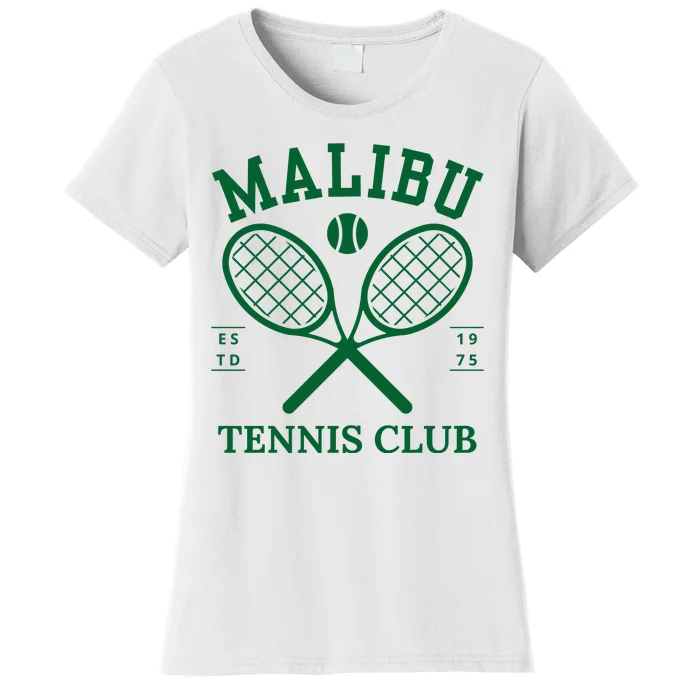 Malibu California Preppy Tennis Club Green Women's T-Shirt