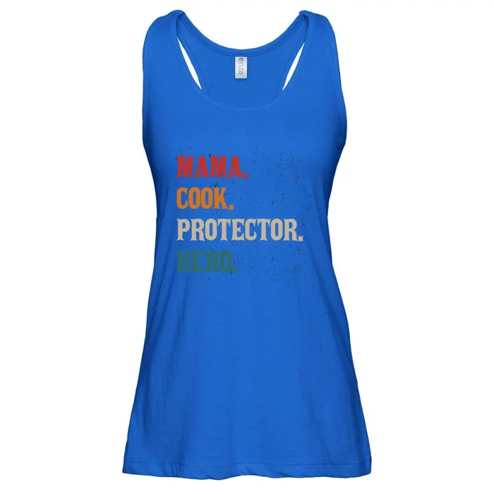 Mama Cook Protector Hero Mom Mama Chef Cooker Profession Gift Ladies Essential Flowy Tank