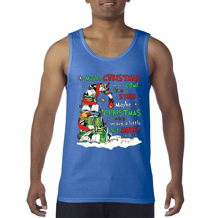 Maybe Christmas Perhaps Means Little Bit More Teacher Gift Tank Top