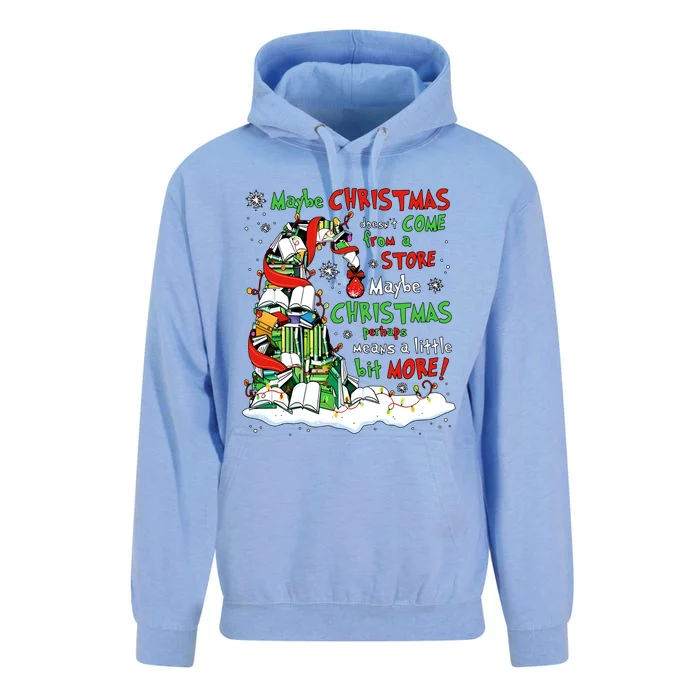 Maybe Christmas Perhaps Means Little Bit More Teacher Gift Unisex Surf Hoodie