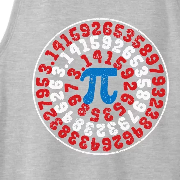 Mathematician Captain Pi Superhero Math Nerd Geek Pi Day Ladies Tri-Blend Wicking Tank