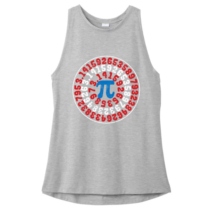 Mathematician Captain Pi Superhero Math Nerd Geek Pi Day Ladies Tri-Blend Wicking Tank