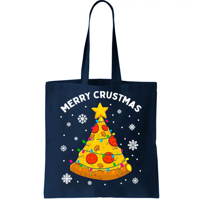 Merry Crustmas Pizza Christmas Tree Xmas Gifts Tote Bag