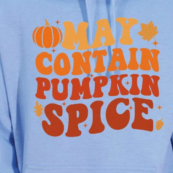 May Contain Pumpkin Spice Thanksgiving Funny Autmn Festival Unisex Surf Hoodie