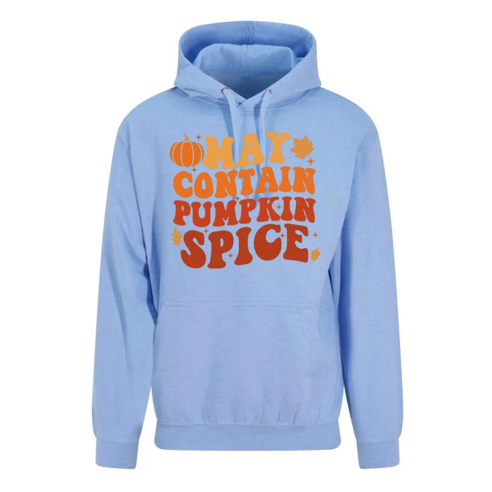 May Contain Pumpkin Spice Thanksgiving Funny Autmn Festival Unisex Surf Hoodie