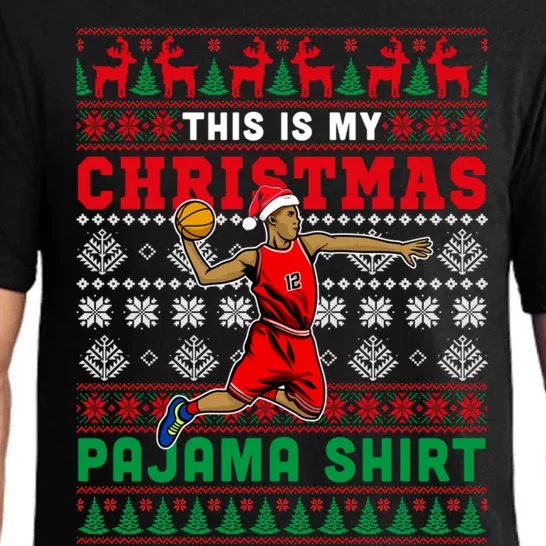 My Christmas Pajama Gift Xmas Costume Basketball Player Gift Pajama Set