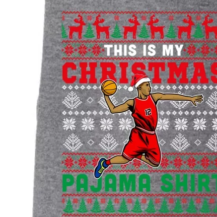 My Christmas Pajama Gift Xmas Costume Basketball Player Gift Doggie 3-End Fleece Hoodie