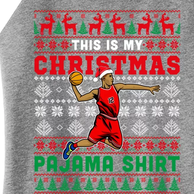 My Christmas Pajama Gift Xmas Costume Basketball Player Gift Women’s Perfect Tri Rocker Tank