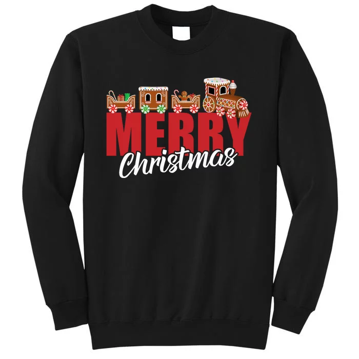 Merry Christmas Pajama Cookie Train Gingerbread Candy Cane Sweatshirt