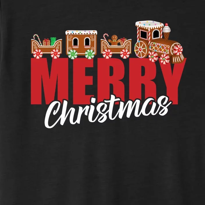 Merry Christmas Pajama Cookie Train Gingerbread Candy Cane ChromaSoft Performance T-Shirt