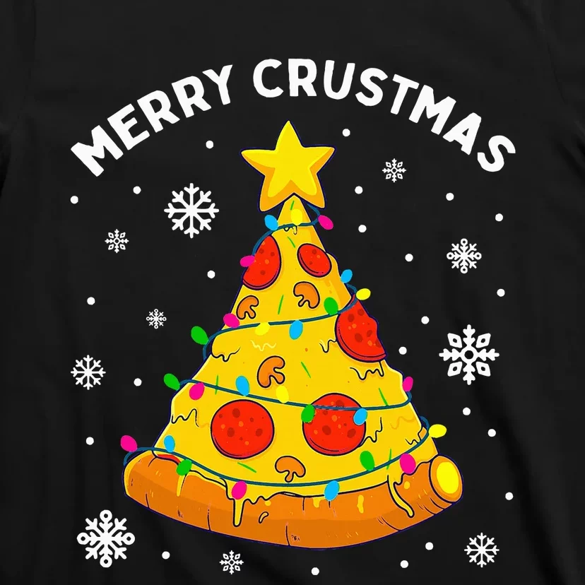 Merry Crustmas Pizza Christmas Tree Xmas Gifts T-Shirt