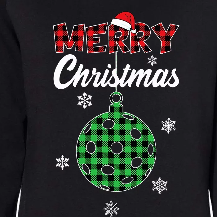 Merry Christmas Pickleball Womens California Wash Sweatshirt