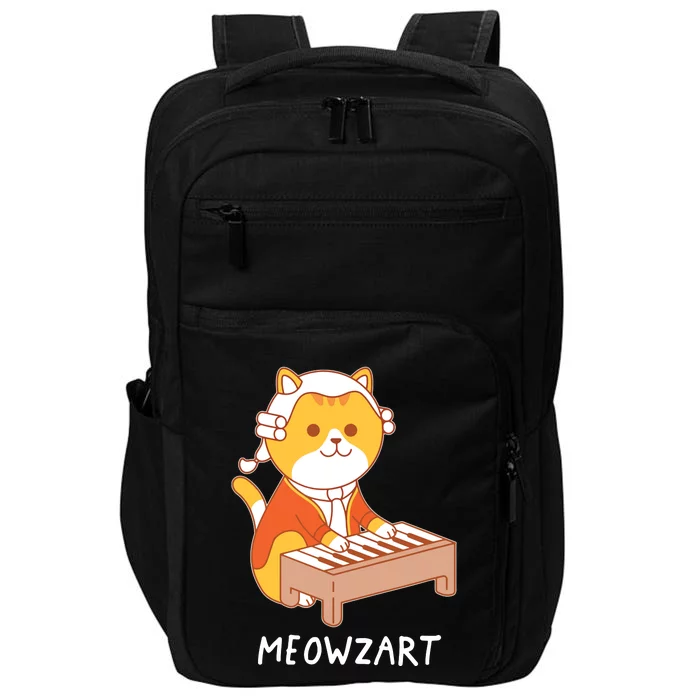 Meowzart Cat Pun Classical Music Piano Funny Impact Tech Backpack