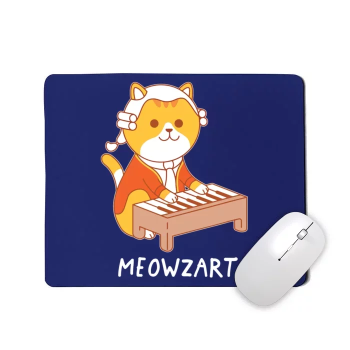 Meowzart Cat Pun Classical Music Piano Funny Mousepad