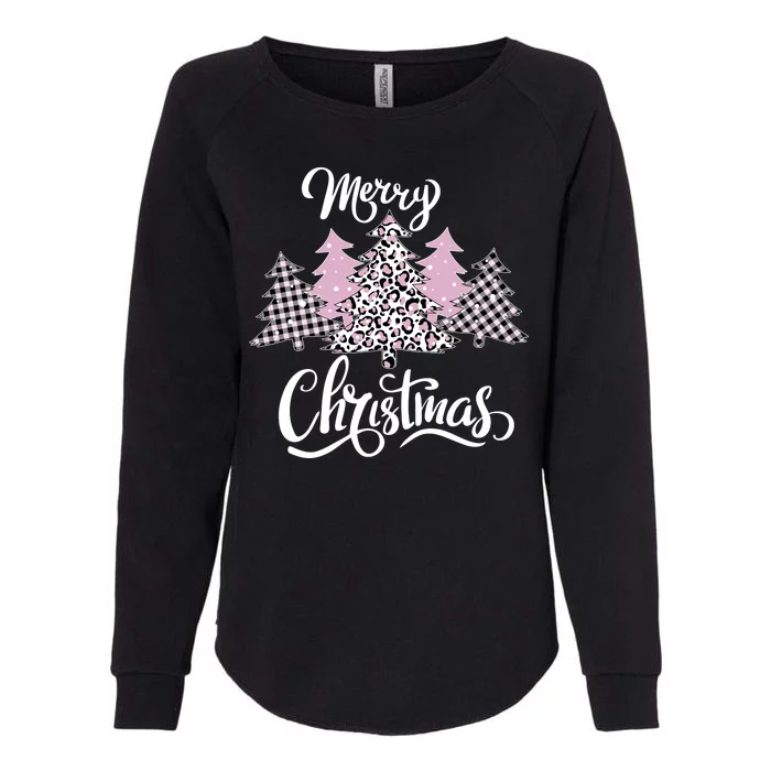 Merry Christmas Pretty And Pink Womens California Wash Sweatshirt