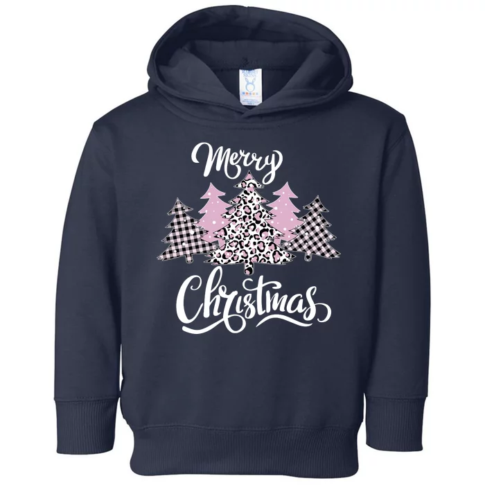 Merry Christmas Pretty And Pink Toddler Hoodie