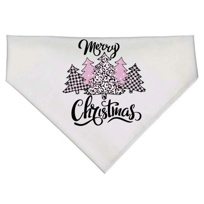 Merry Christmas Pretty And Pink USA-Made Doggie Bandana