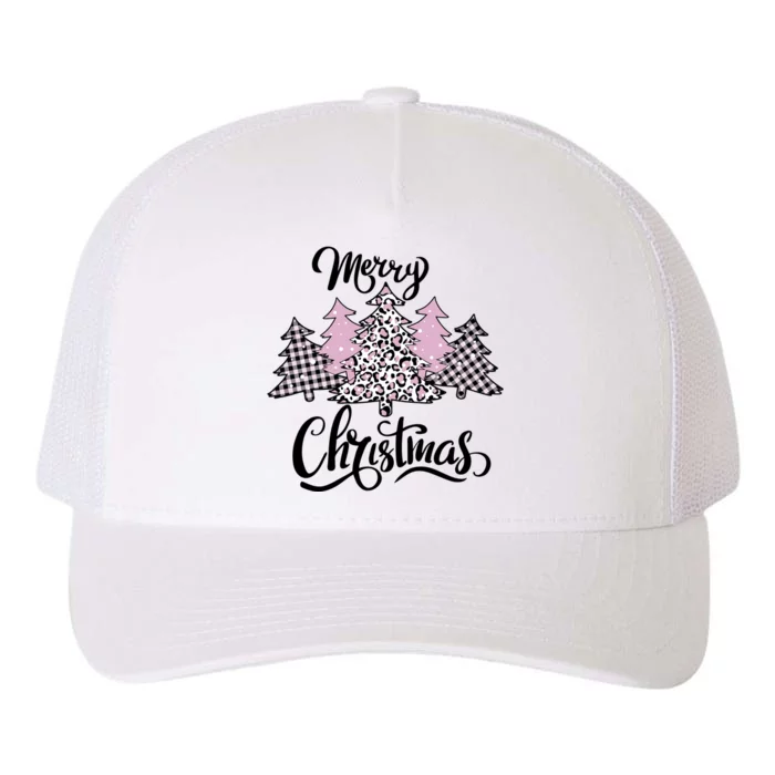 Merry Christmas Pretty And Pink Yupoong Adult 5-Panel Trucker Hat