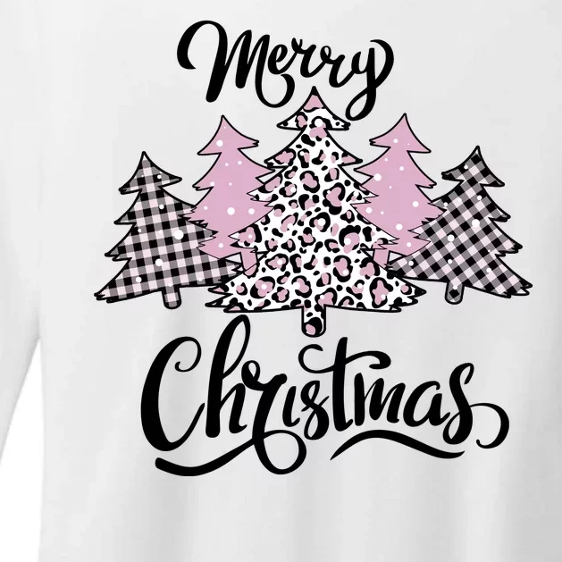 Merry Christmas Pretty And Pink Womens CVC Long Sleeve Shirt